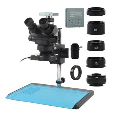 Microscope Accessories Kit 7X-100X Zoom Simul Focal Stereo Trinocular Microscope WF10X/22MM Lens 4K 2K 55MP VGA USB HDMI PC Video Camera For PCB Soldering Microscope Slides ( Color : 8.3MP 4K HDMI Typ