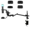 Microscope Accessories Kit Microscope Camera set Adjustable Direction Clamp Arm Pillar Clamp + HDMI USB VGA Video Microscope Camera + 0.5x 2.0x 1x 0.75x Auxiliary Objective Lens Microscope Slides ( Co view 1