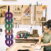 3 Pcs Extension Cord Organizers Storage Garage Extension Cord Holder with 6 Slots Organizer Straps with 28 Pcs Cable Ties 6 Pcs Hardware Nails for Vertical Space Cable Hose Rope String Lights view 4