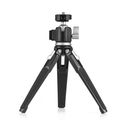 Andoer Multifunctional Mini Tripod Desktop Tripod Stand Aluminum Alloy 360 Rotatable Ballhead with Cold Shoe Mount Max.3kg Load Capacity for Vlog Live Streaming Video Recording