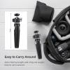 Andoer Multifunctional Mini Tripod Desktop Tripod Stand Aluminum Alloy 360 Rotatable Ballhead with Cold Shoe Mount Max.3kg Load Capacity for Vlog Live Streaming Video Recording view 2