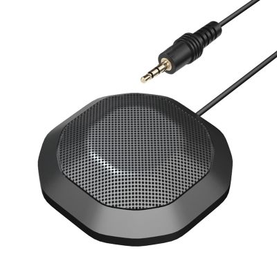 fangzi Computer Microphone,Portable 3.5mm Plug Conference Microphone 360 Omnidirectional Condenser Computer PC Mic Plug and Play Small Microphone for PC Laptop Video Conference Chatting Gaming