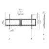 Floor TV Stand Ultra Thin TV Mount Matte Black Large Screen TV Mount Most 43-90 Inch Flat Screen TVs Low Profile TV Wall Mount Max VESA 9 view 2
