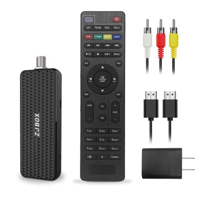 ZJBOX Digital Converter Box for TV,1080P ATSC tv Tuner Box with hdmi Output and 3RCA Cables Hidden Behind TVwith Power Adapter2-in-1 RemoteTV Program Recording&Playback,USB Media Player