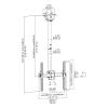 TV Floor Stand TV Stand Tilt Robe Ceiling Mount Bracket TV Hanger for most 32-70 inch flat screen TVs, max VESA 40 000x400mm, supports TV view 2