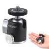 Andoer Mini Ball Head Tripod Ballhead Mount Adapter Aluminum Alloy 1/4 Inch Screw Connector with Bottom 1/4 Inch Thread 3kg Load Capacity view 2