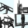Floor TV Stand Six Arm Foldable TV Bracket Full Motion Wall Mounted Extension Swivel Tilt TV Bracket for 42-75 Inch Flat Screen TV, Holds up to 198 lbs Height Adjustable view 3