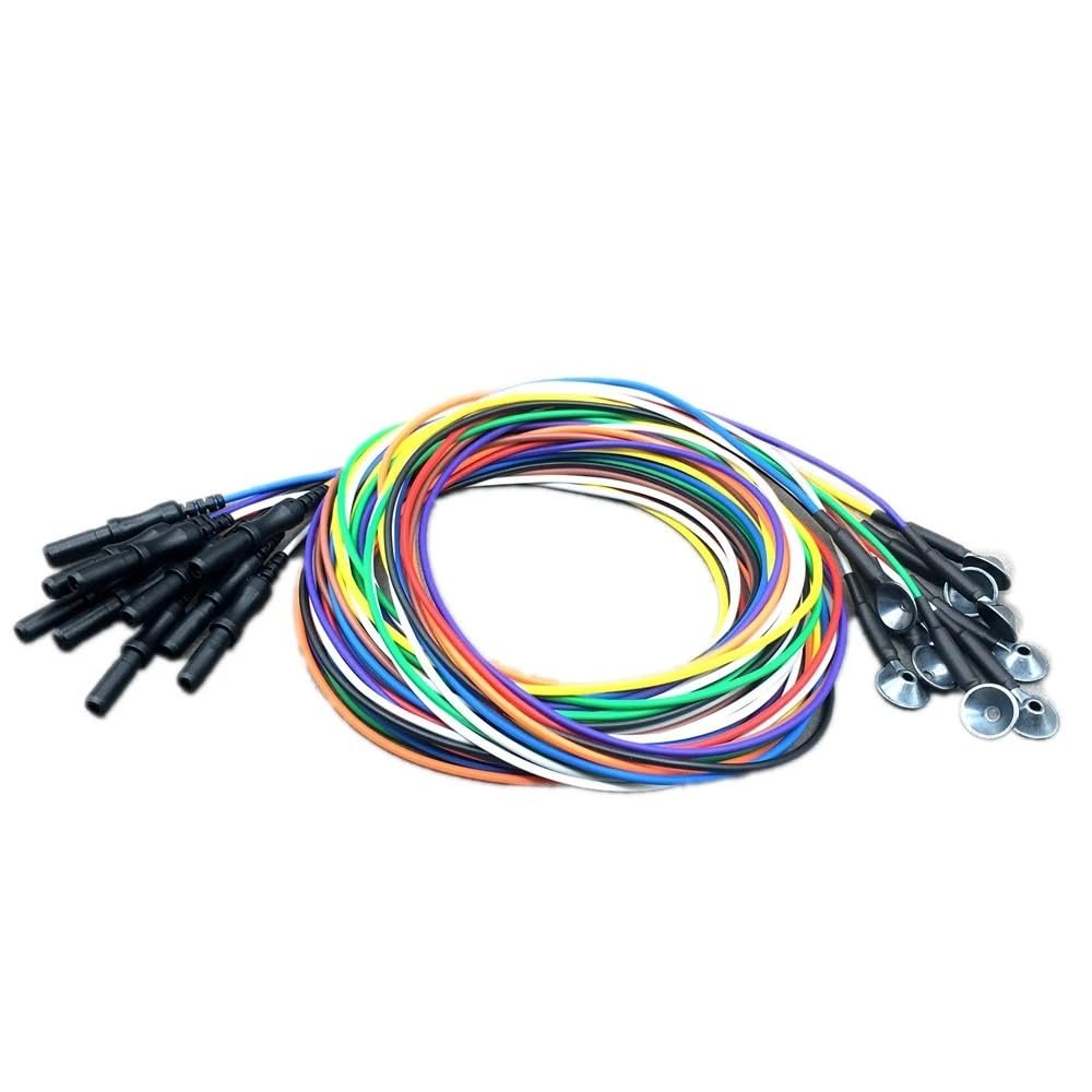 10 Pieces of Universal Silver Chloride disc Electrode Wire 1.5m Long, Colored Electrode Wire, JTSF9648