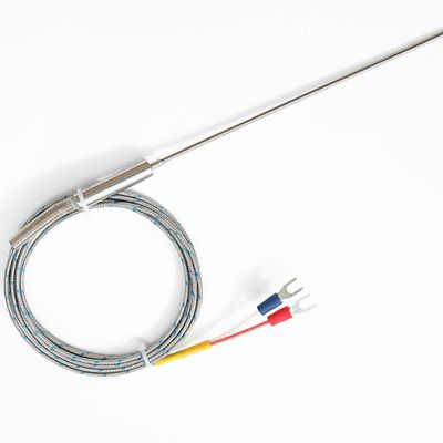 1.6 * 100 Armored thermocouple J Type Metal mesh Temperature Sensing Wire 0-600 Flexible high Temperature Furnace thermocouple.