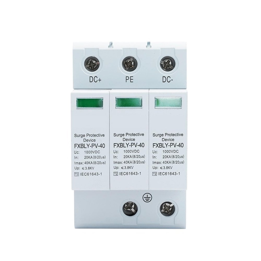 EQBVZZRD Arrester Device PV SPD DC 1000V 3 Poles 20~40KA Lightning Surge Protection Protector Device Din Rail Mounting Solar Outdoor Arrester