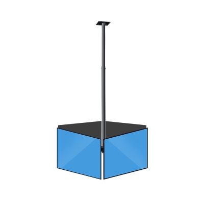 Floor TV Stand Three Screen Ceiling TV Bracket 32"-75" Commercial Extension Tilt Rotation TV Mount Steel Adjustable Ceiling TV Mount with Max VESA 400x400mm Height Adjustable Tall TV Stand (Size : Fo