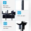 Floor TV Stand Three Screen Ceiling TV Bracket 32"-75" Commercial Extension Tilt Rotation TV Mount Steel Adjustable Ceiling TV Mount with Max VESA 400x400mm Height Adjustable Tall TV Stand (Size : Fo view 4