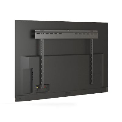 Floor TV Stand Low Profile Fixed TV Wall Mount Bracket for Most 37-90 Inch Flat Curved Screen TVs Steel Ultra Slim TV Mounting Bracket, Built-in Spirit Level Height Adjustable Tall TV Stand