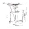 Floor TV Stand Smart Control TV Stand 32"-70" Electric Ceiling Foldable Electric TV Ceiling Bracket Flip Electric Mount, Holds up to 77 LB, Max VESA 60 000x400mm view 2