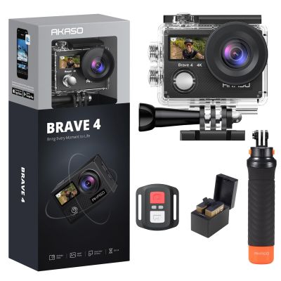 AKASO Brave 4 Action Camera with Waterproof Floating Hand Grip