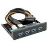 DirectNine Basics for USB 3.0 Front Panel 3.5 Inch Four-Port HUB 6Gbps Computer Floppy Drive Expansion Board for Desktop PC, 6924023034399 view 1