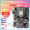 for B75 8 Card BTC Mining Motherboard+G540 CPU+Thermal Grease+SATA Cable 8XUSB3.0(PCIE 1X) GPU Slot LGA1155 DDR3 RAM MSATA view 2