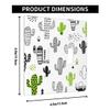 Pznen Decorative Cactus Botanical 2-Gang Double Toggle Wall Plate, Green Succulent Plant Light Switch Cover Plates 4.5"x 4.5" for Living Room Kitchen Garden Decor view 2
