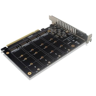 for PCIE to NVME 4 Bay M.2 M Key Type SSD to PCIE16X Expansion Card Card