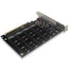 for PCIE to NVME 4 Bay M.2 M Key Type SSD to PCIE16X Expansion Card Card view 1