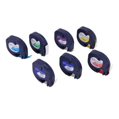 DirectNine Basics for 7 Pack 91201 Compatible for Letratag Tape 12Mm 91330 16952 91331 91332 Mixed Color Tape for Letratag Lt-100H, 6924023030339