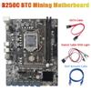 for B250C Miner Motherboard+Switch Cable with Light+RJ45 Cable+SATA Cable 12 PCIE to USB3.0 Graphics Card Slot LGA1151 DDR4 view 2