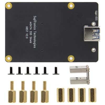 DirectNine Basics for 4 MSATA SSD X857,for 4 Model B X857 V2.0 MSATA SSD Expansion Board USB3.0 Module, 6924023036171