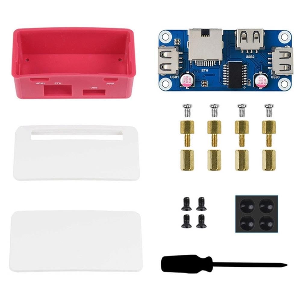 for Series USB HUB Expansion Board USB HUB HAT (B) Ethernet USB HUB Box 1X RJ45 3X USB 2.0