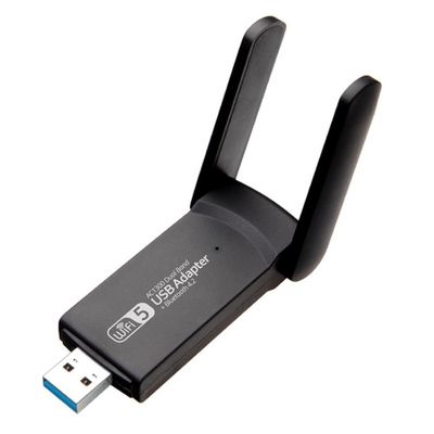 DirectNine Basics for USB WiFi 1300Mbps USB 3.0 Dongle 2.4G 5G Dual Band 2 in 1 Network Card for Desktop Computer, 6924023031046