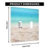 Pznen Decorative Summer Beach Ocean 2-Gang Double Toggle Wall Plate, Sand Sky Blue Seaside Light Switch Cover Plates 4.5"x 4.5" for Bedroom Bathroom Living Room view 2