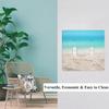 Pznen Decorative Summer Beach Ocean 2-Gang Double Toggle Wall Plate, Sand Sky Blue Seaside Light Switch Cover Plates 4.5"x 4.5" for Bedroom Bathroom Living Room view 3