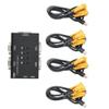 DirectNine Basics for KVM Switch,USB VGA KVM Switch for 4PC Sharing One Video Monitor and 3 USB Devices,for PC Keyboard Mouse Scanner, 6924023035396 view 1
