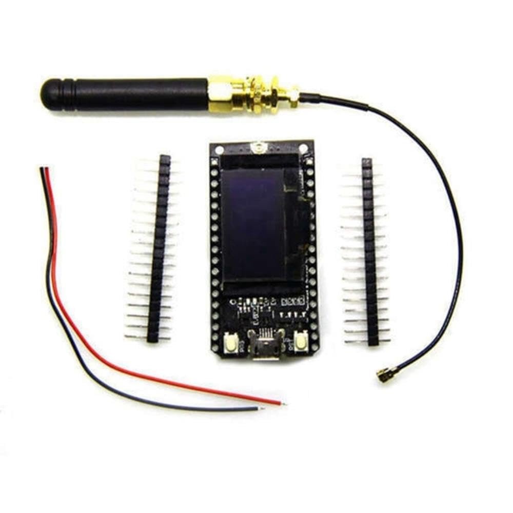 DirectNine Basics for WiFi Esp-32 Development Board Module Lora32 Lora 915Mhz Esp32 Lora OLED 0.96 Inch Blue Display with Antenna, 6924023034818