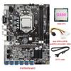 for B75 12 Card Mining Motherboard+G550 CPU+4PIN to 6PIN Power Cable+SATA Cable 12USB3.0(PCIE) Slot LGA1155 DDR3 RAM SATA3.0 view 2