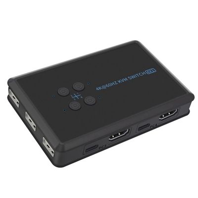 for HDMI-Compatible KVM Switch 4 in 1 Out 4K@60HZ USB Switch Mouse Keyboard Printer Sharer One Key Switch