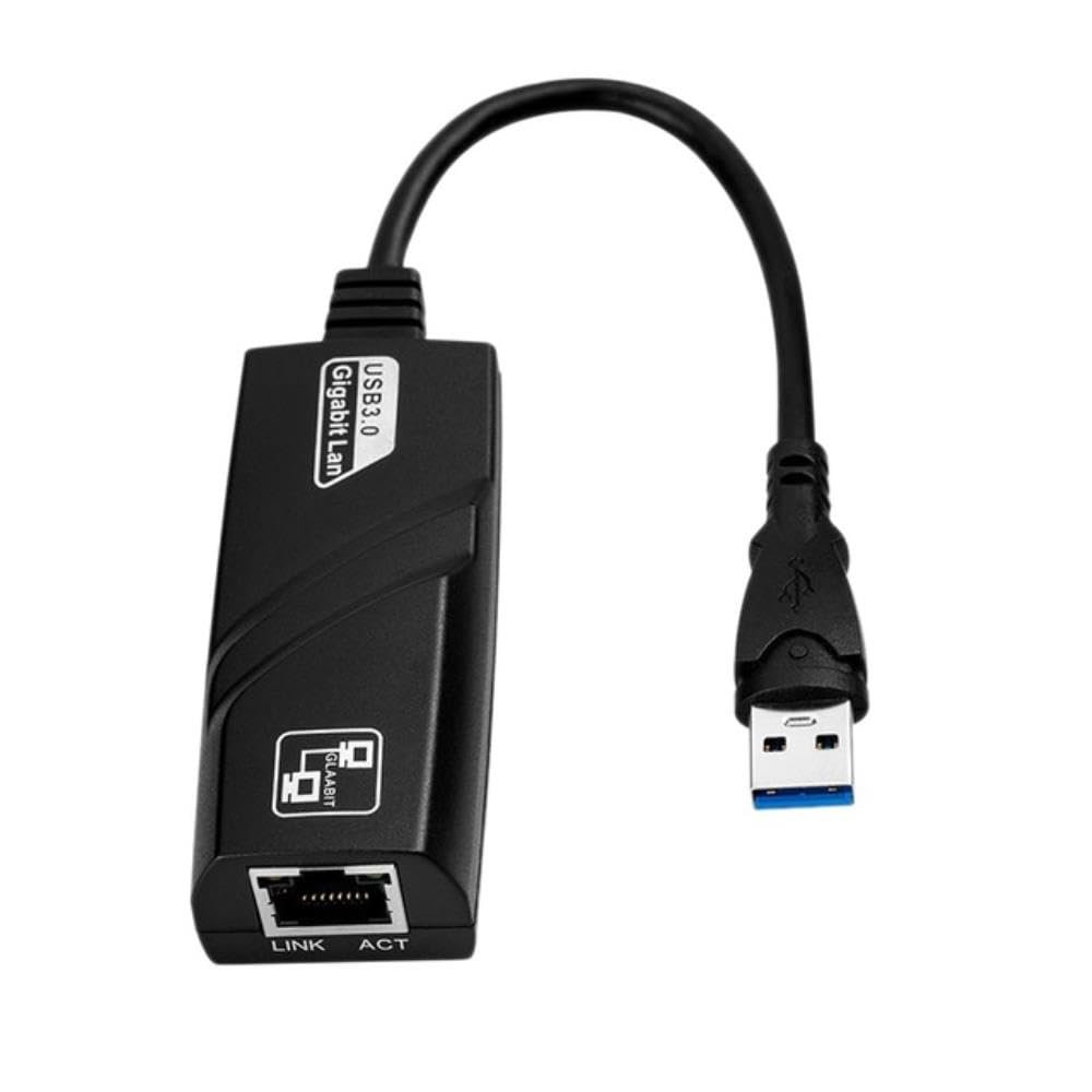 DirectNine Basics for USB3.0 to Ethernet RJ45 Gigabit LAN 10/100/1000Mbps with Working Light for PC Laptop Windows MAC Linux, 6924023029609