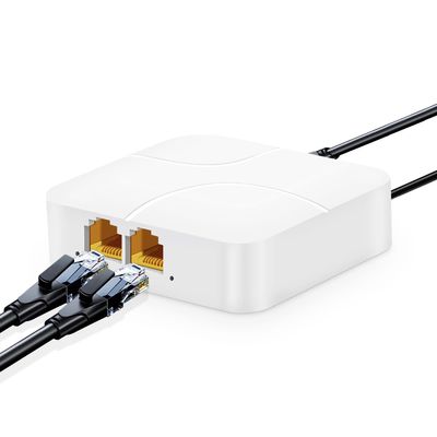 1 to 2 Gigabit Ethernet Splitter, 100/1000Mbps, Network Hub RJ45 Internet LAN Splitter with USB Cable, for Cat5/5e/6/7/8 Cables
