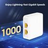 1 to 2 Gigabit Ethernet Splitter, 100/1000Mbps, Network Hub RJ45 Internet LAN Splitter with USB Cable, for Cat5/5e/6/7/8 Cables view 3