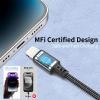 1.5 Foot Lightning Cable, [MFi Certified] 3Pack 1.5ft iPhone Charging Cable for Car Braided Fast Charging Short USB to Lightning Cable for iPhone 14 13 12 11 Pro/Max/Mini Xs SE2 view 4
