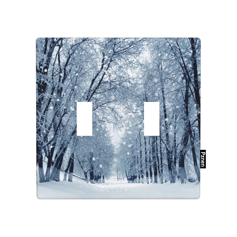 Winter Wonderland 2 Gang Toggle Wall Plate Switch Plug Cover