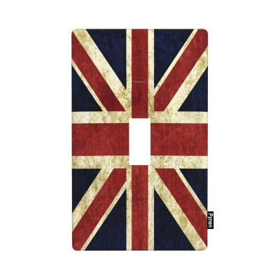 Pznen Vintage United Kingdom Flag Light Switch Cover Plates Red Blue Single Toggle Wall Plate 1 Gang Lightswitch Cover Home Decorative Office 4.5"x 2.76"