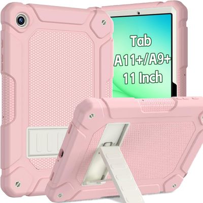 BMOUO for Samsung Galaxy Tab A11+ Plus Case 11" 2026/A9+ Plus Cases 11 Inch 2023 (SM-X210/X216/X218), Heavy Duty Shockproof Protective Samsung Galaxy Tab A11 Plus/A9 Plus Cases, Pink