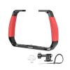 Andoer Submersible Stabilizer Mount, Handheld Stabilizer for Action Camera with Mounts for Cold Shoes Strap Compatible with GoPro Hero 12/11/10, DJI Osmo Action 4/3/2, Insta360, red view 2