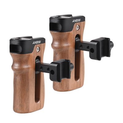 Andoer Universal Top/Lateral Handle for Camera Cage Left/Right Side Grip with NATO Clamp Cold Shoe Mount Adjustable Up and Down, 2 Pack