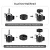 Andoer Mini Tripod, Desktop Tripod Aluminum Alloy, Portable Travel Tripod Stand with 360Swivel Head, Cold Shoe Mount for Vlog Live Video Recording view 4