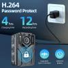 SYDYAM 1440P/2K HD 128GB Body Worn Camera with Body Cameras Suction Cup Bracket, BodyCam with Audio and Video Recording,10H Recording Night Vision for Police Security Guard Daily Patrol view 4