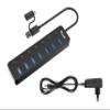 128965 interface hub USB 3.2 Gen 1 (3.1 Gen 1) Type-A 5000 Mbit/s Black view 2