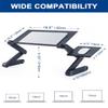 Adjustable Aluminum Laptop Desk for Bed Table Portable Notebook Stand Tray Sofa Bed (Color : D) (Blue) view 2