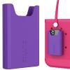 OUTXE Silicone Phone Holder for Bogg Bag, Phone Case Holder Charms Accessory Compatible with All Bogg Bags, Cell Phone Holder for Bogg Bags, Phones Insert Attachment for Beach Tote-Purple view 1