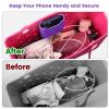 OUTXE Silicone Phone Holder for Bogg Bag, Phone Case Holder Charms Accessory Compatible with All Bogg Bags, Cell Phone Holder for Bogg Bags, Phones Insert Attachment for Beach Tote-Purple view 2